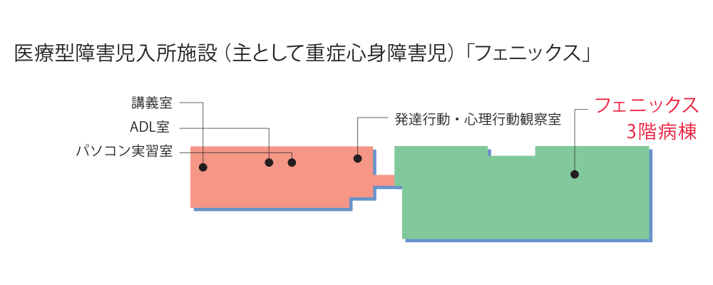 医療型障害児入所施設（主として重症心身障害児）「フェニックス」・訪問看護ステーション「めぐみ」